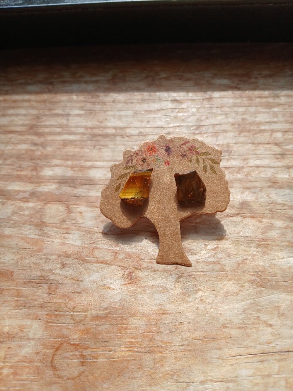 Tigers Eye Crystal Hypoallergenic Stud Earrings